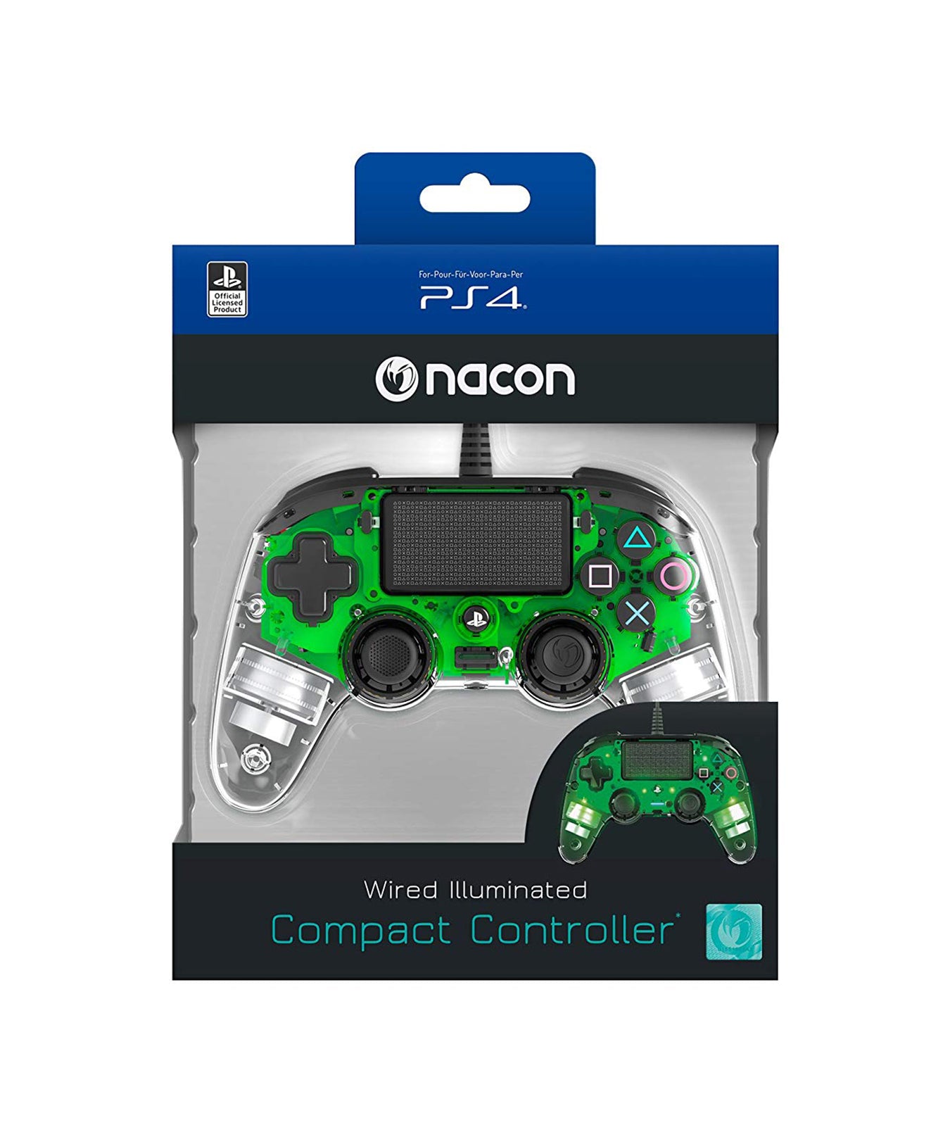 NACON PS4 COMPACT CTRL GRN LE