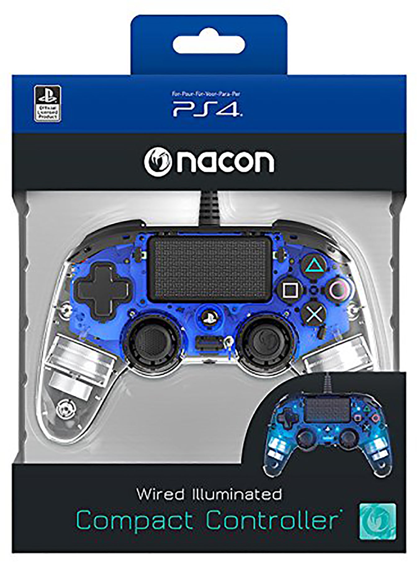 NACON PS4 COMPACT CTRL BLUE LE